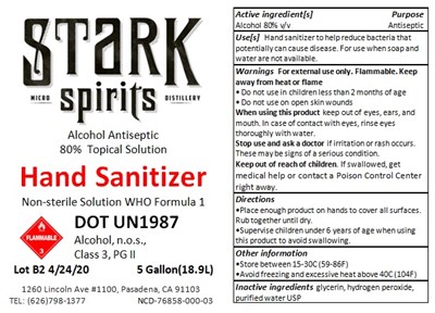 18.9 L Label (Hand Sanitizer 5 Gallon Drum)